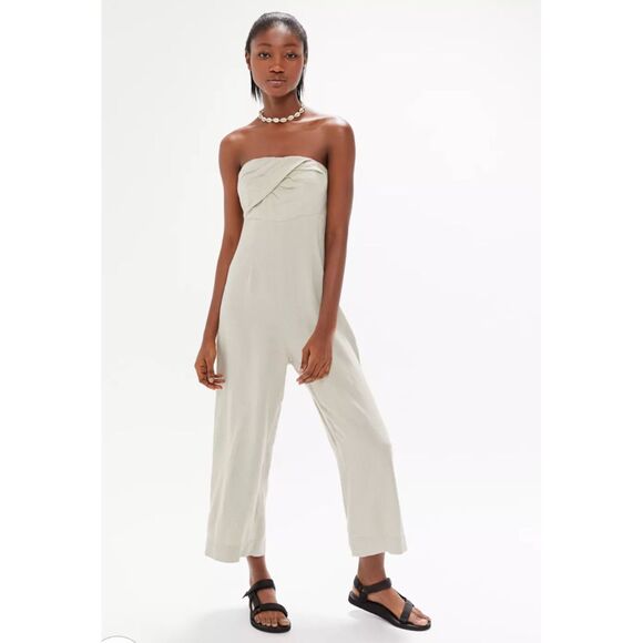Urban Outfitters Strapless Linen Jumpsuit - Picture 1 of 6